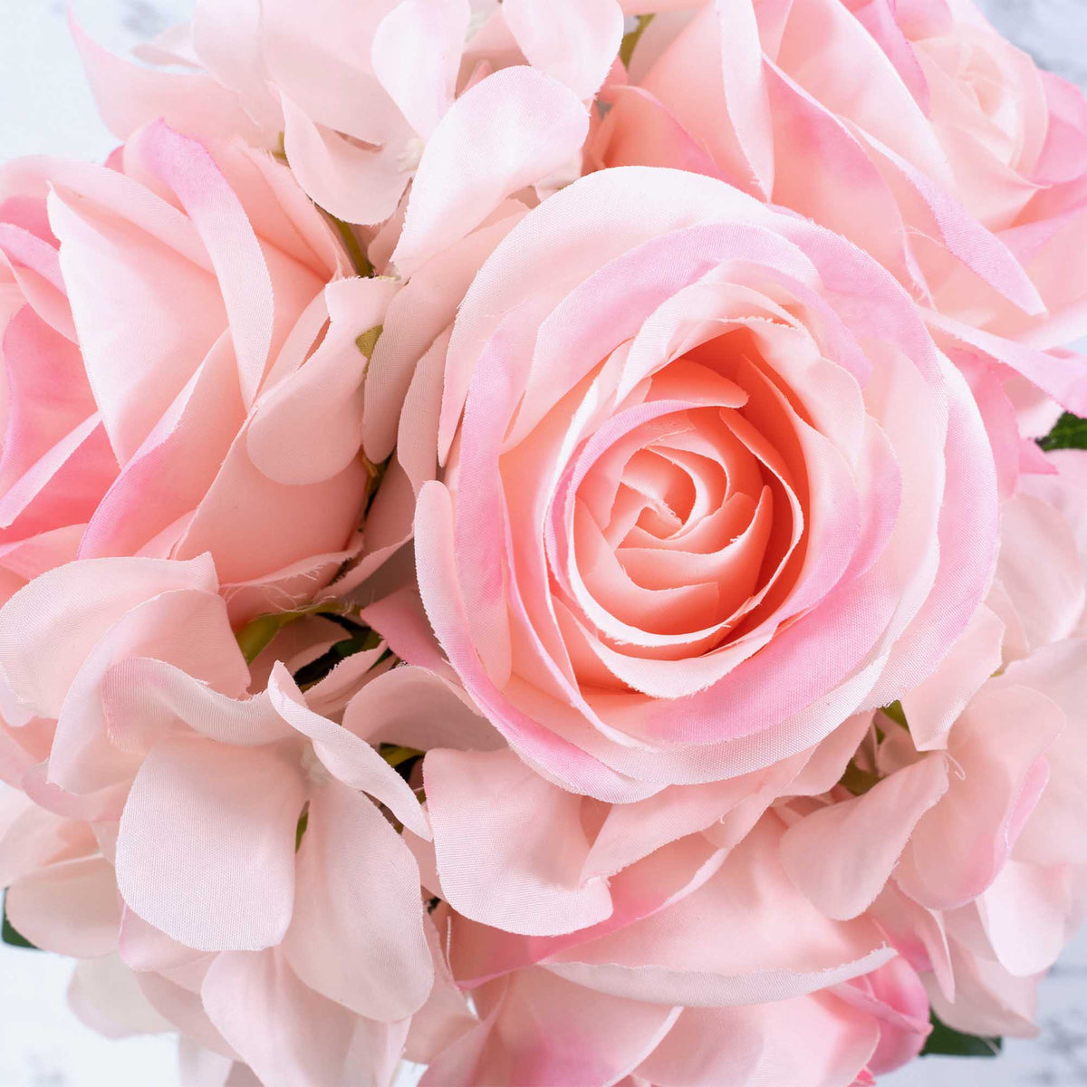 Artificial Hydrangea and Rose Nosegay - Pink