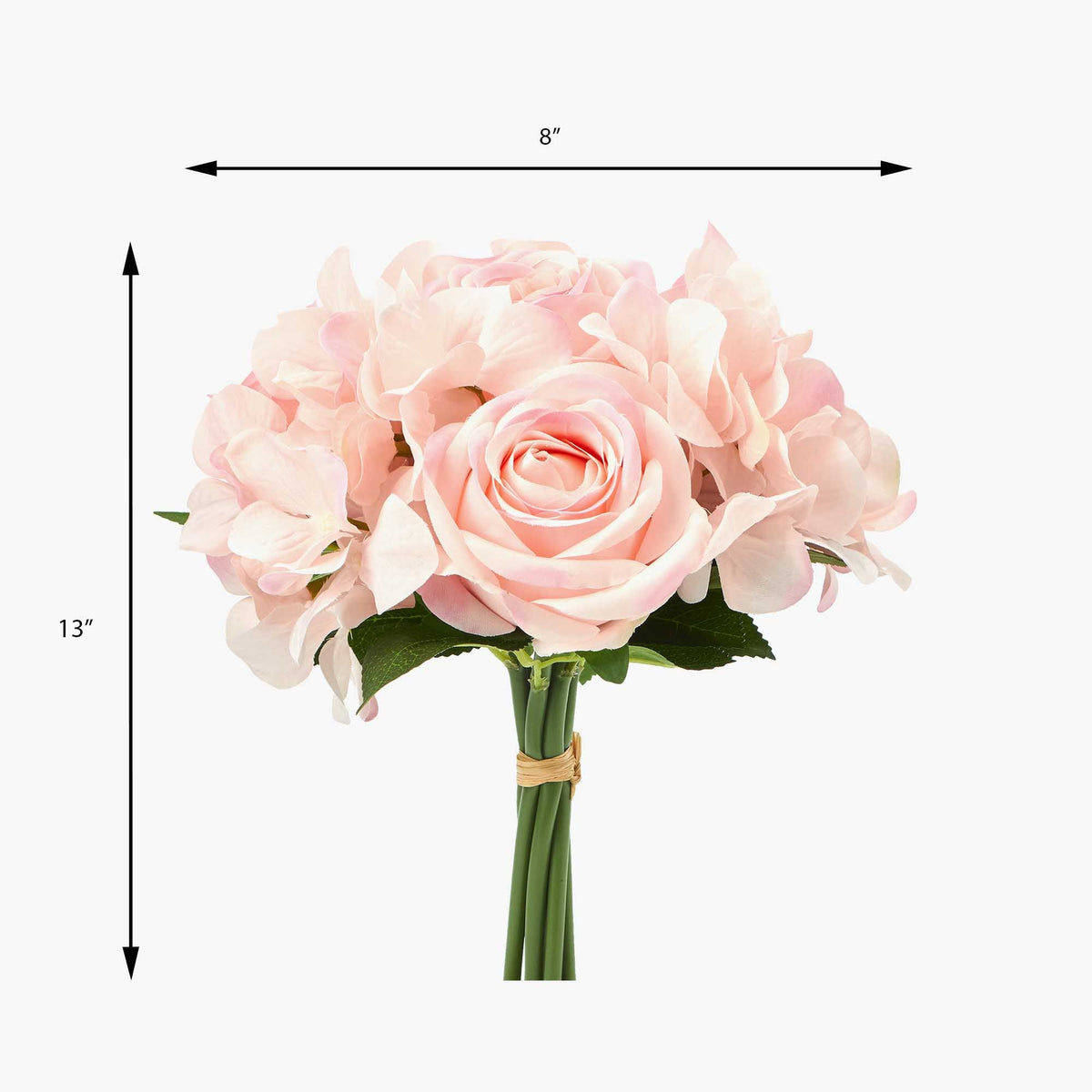 Artificial Hydrangea and Rose Nosegay - Blush