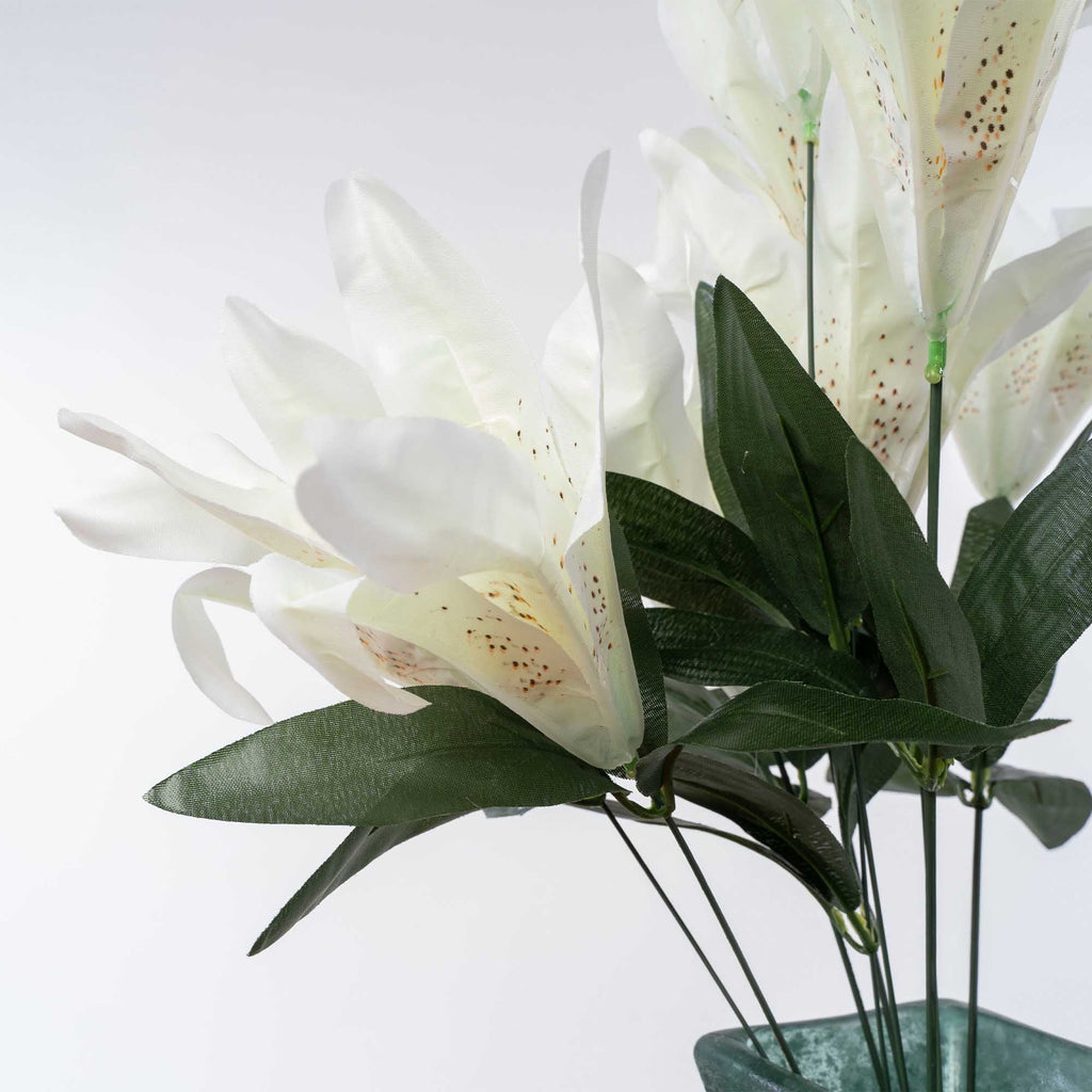 Artificial White Tiger Lily Bundle