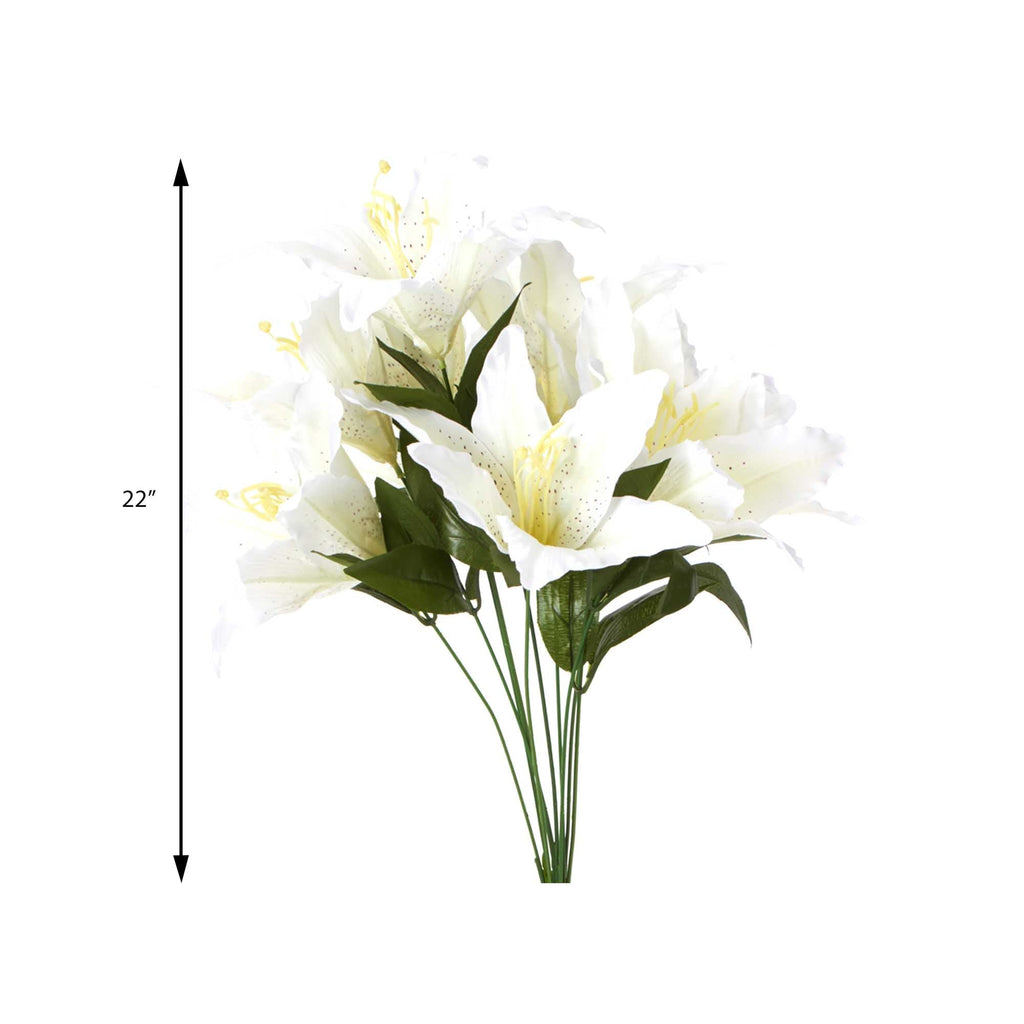 Artificial White Tiger Lily Bundle