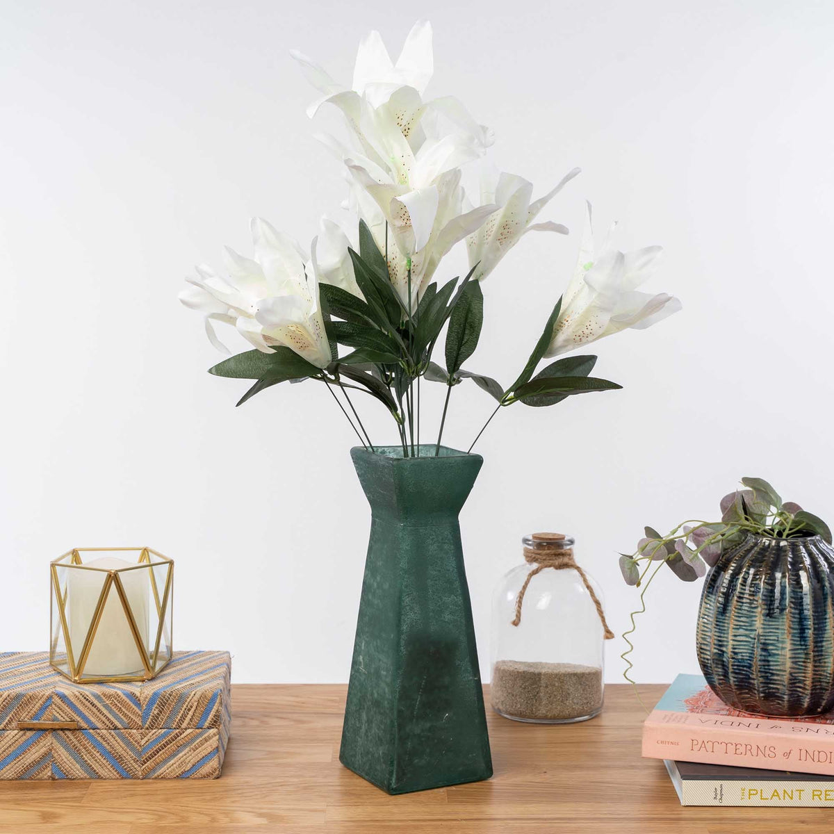 Artificial White Tiger Lily Bundle