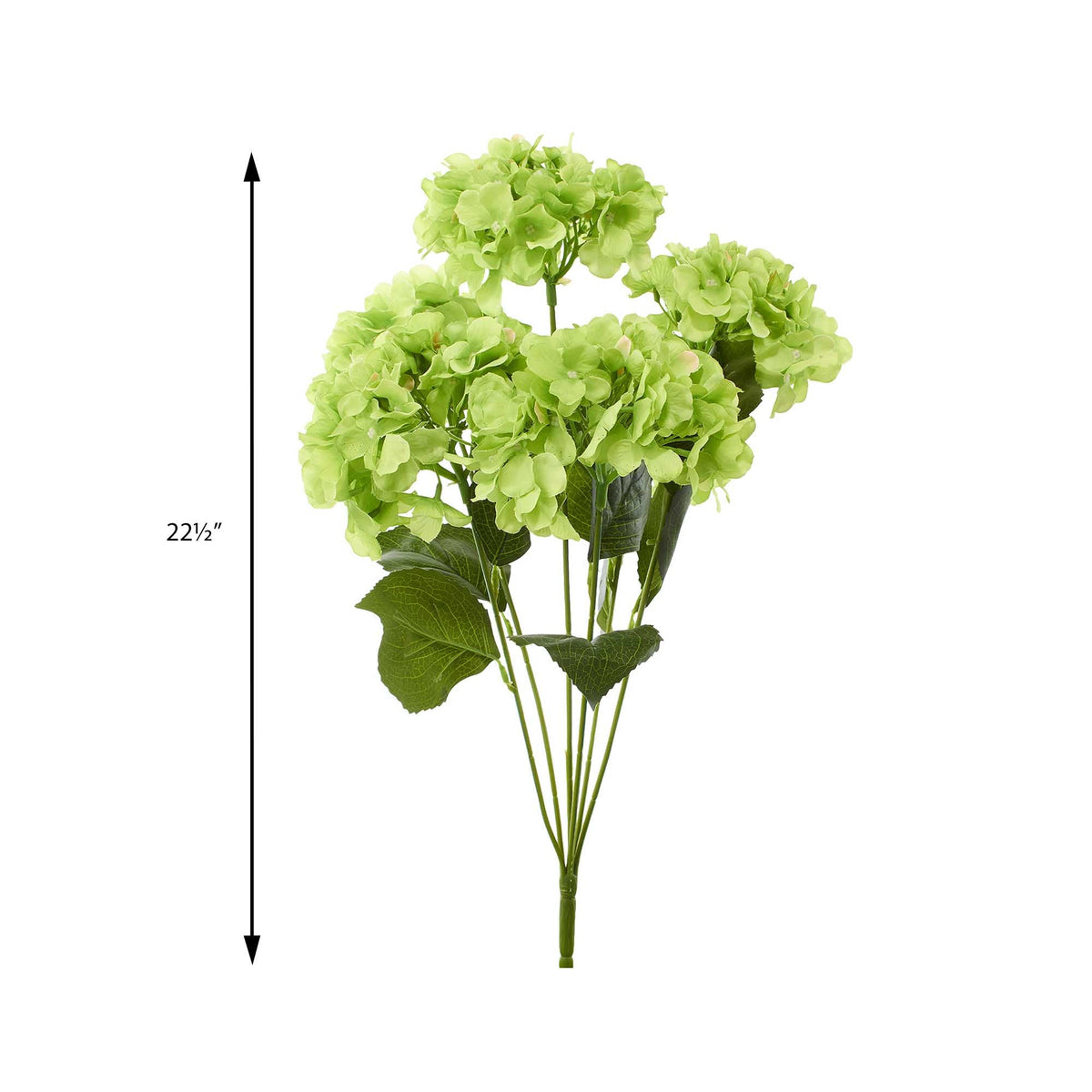 Artificial Hydrangea Bush - Apple Green
