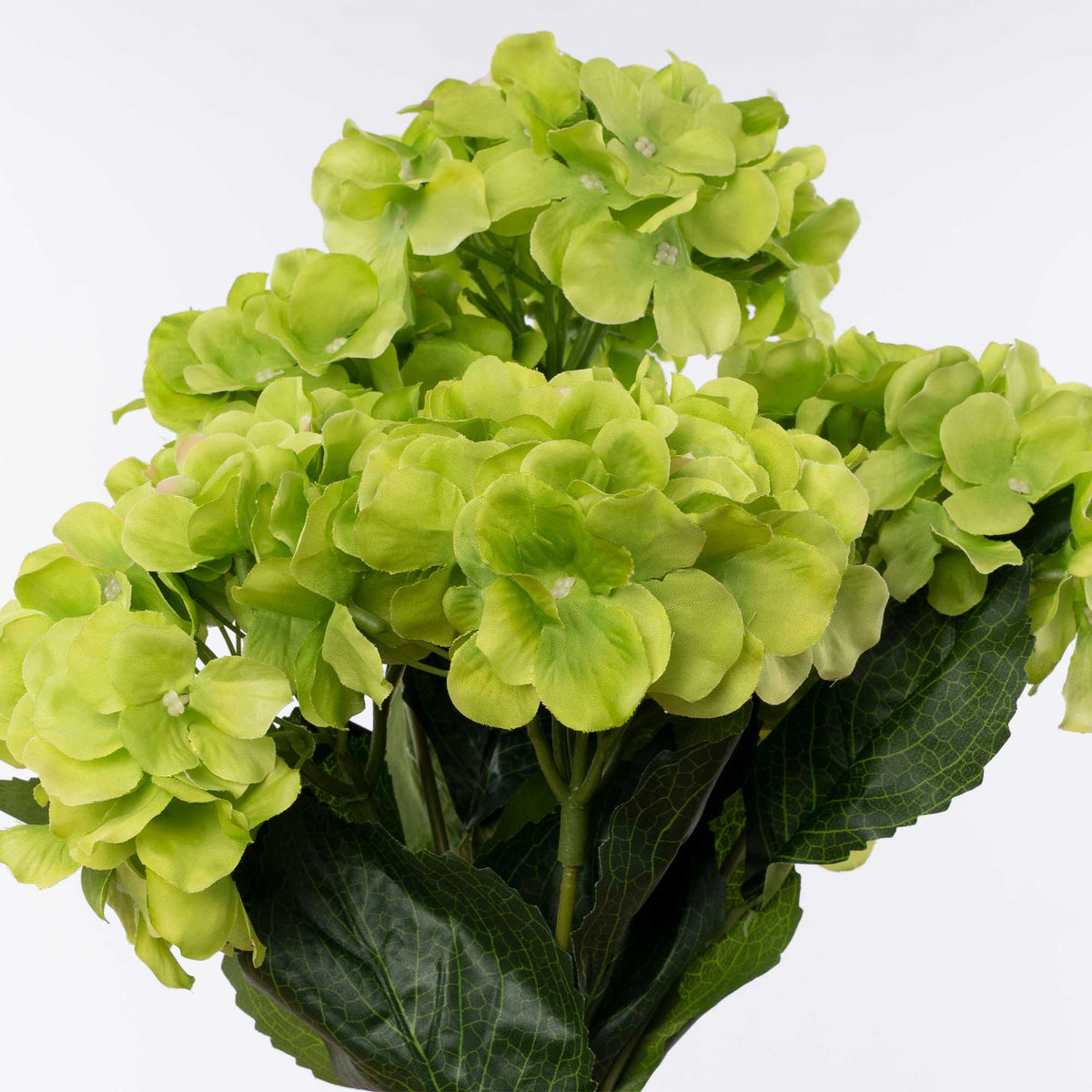 Artificial Hydrangea Bush - Apple Green