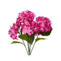Artificial Hydrangea Bush - Fuchsia