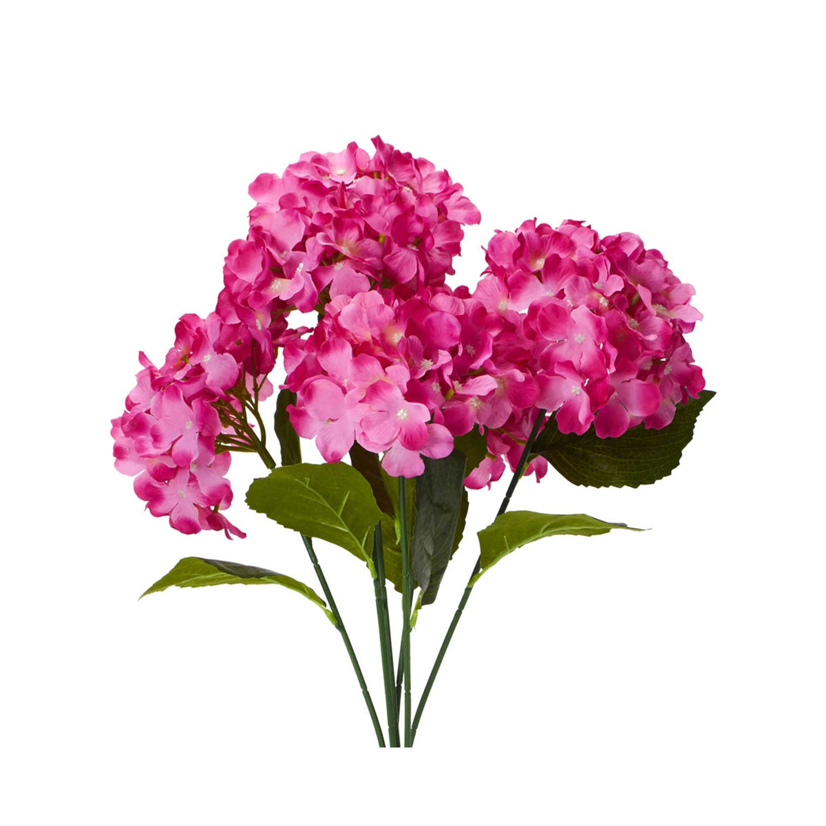 Artificial Hydrangea Bush - Fuchsia