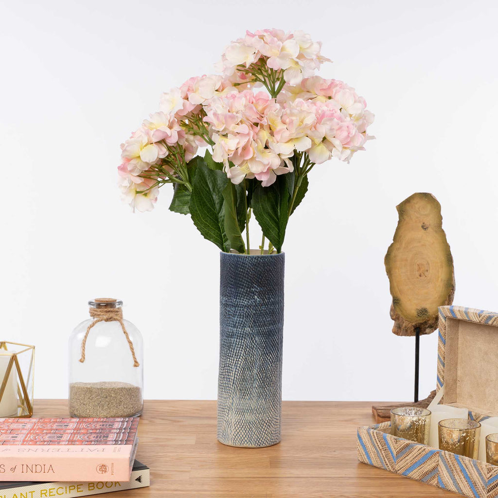 Artificial Hydrangea Bush - Ivory Pink