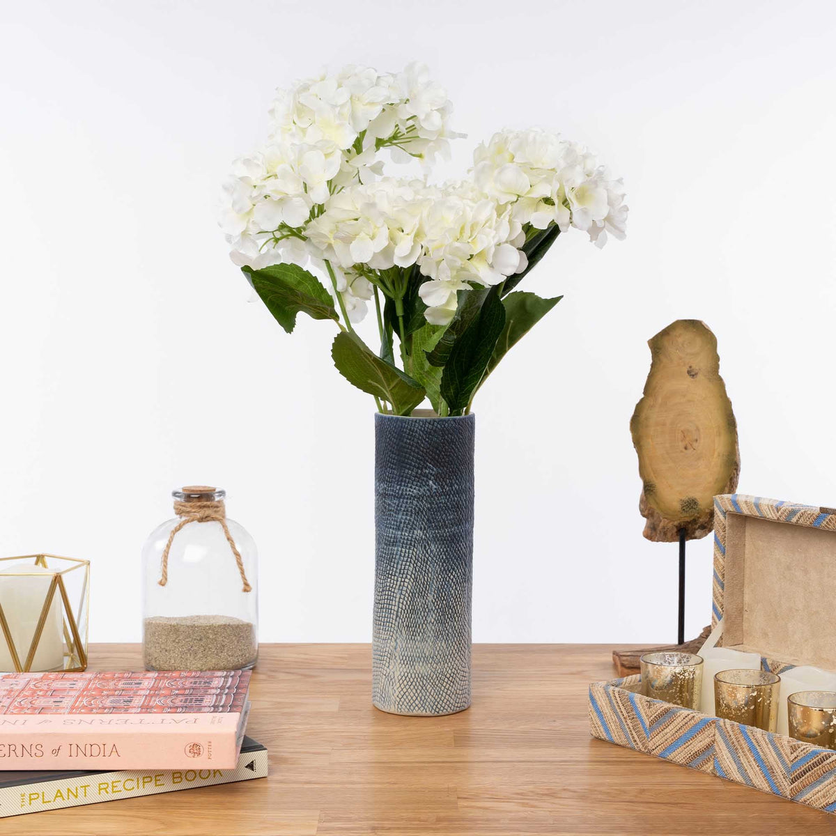 Artificial Hydrangea Bush - Ivory