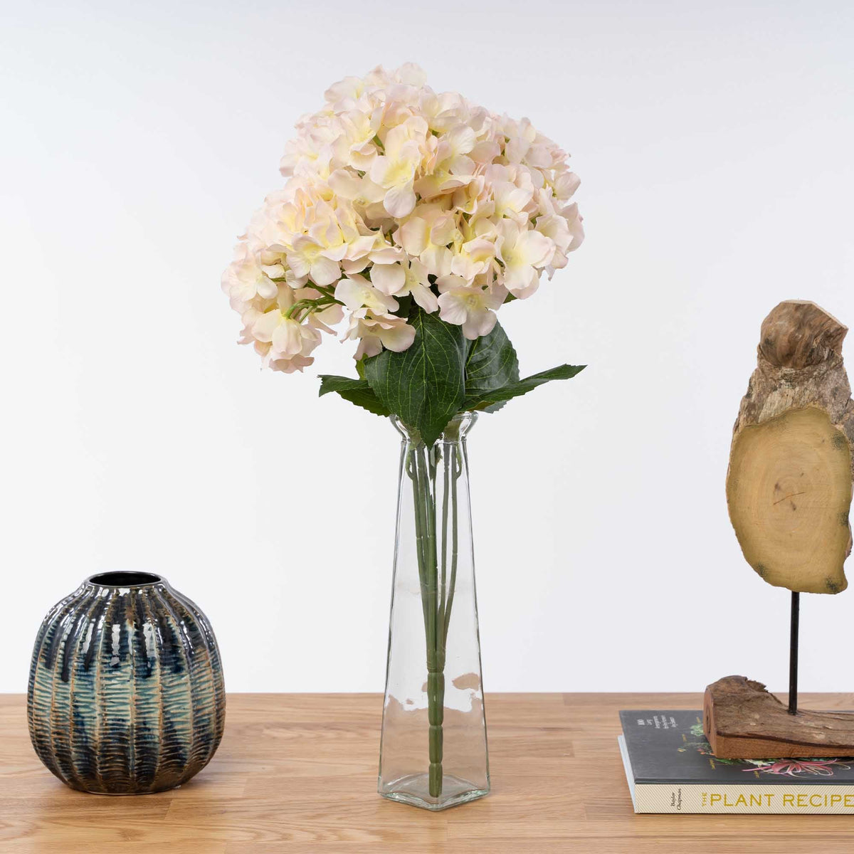 Artificial Hydrangea Bush - Light Blush
