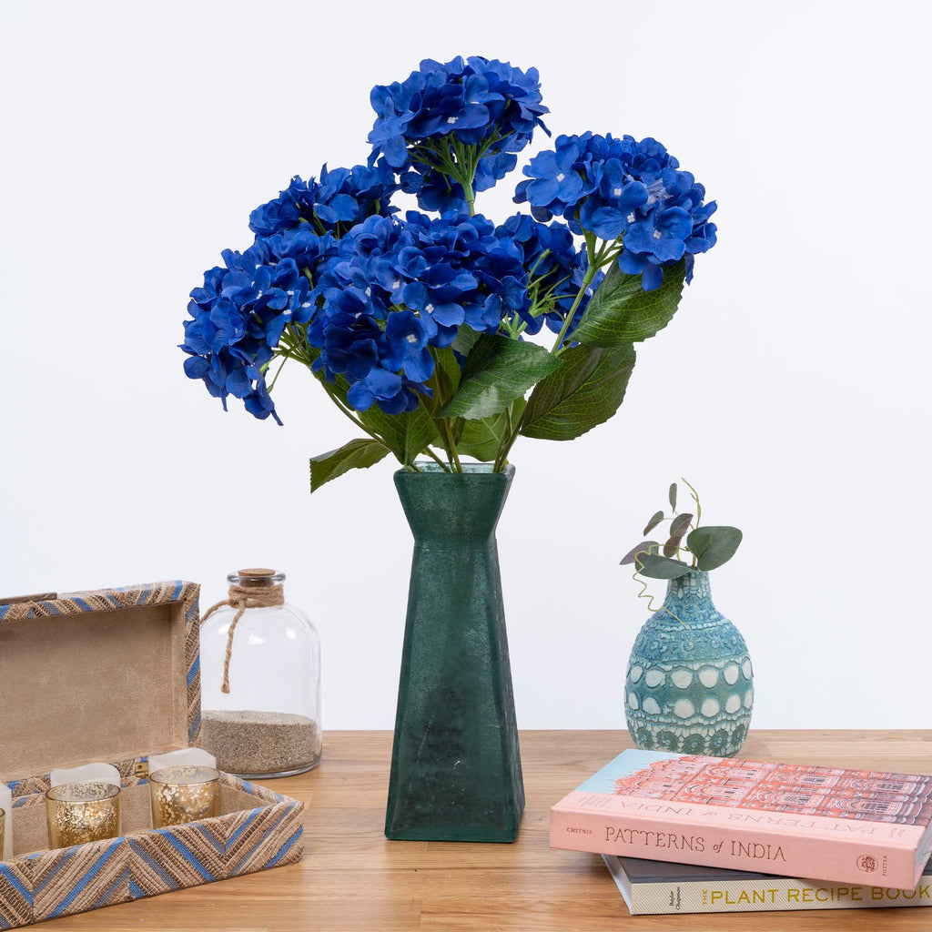 Artificial Hydrangea Bush - Royal Blue