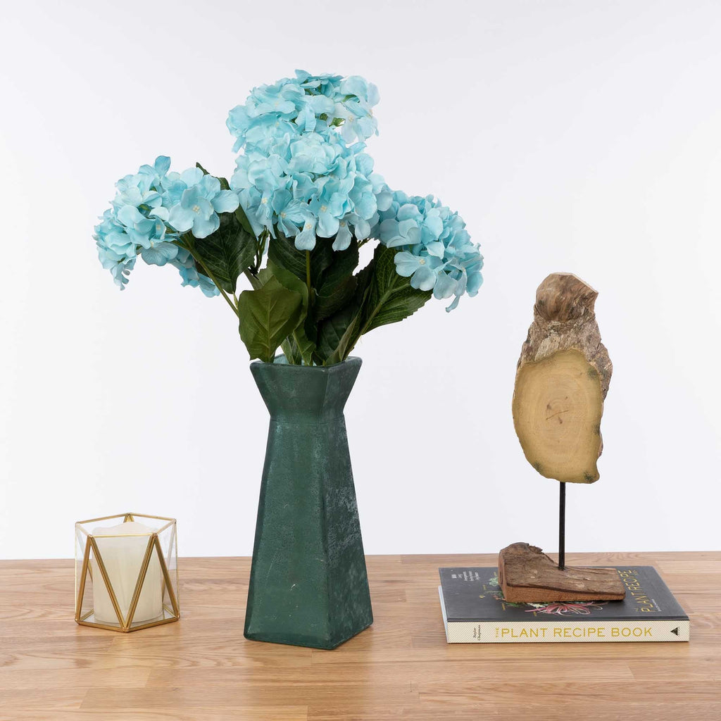 Artificial Hydrangea Bush - Turquoise