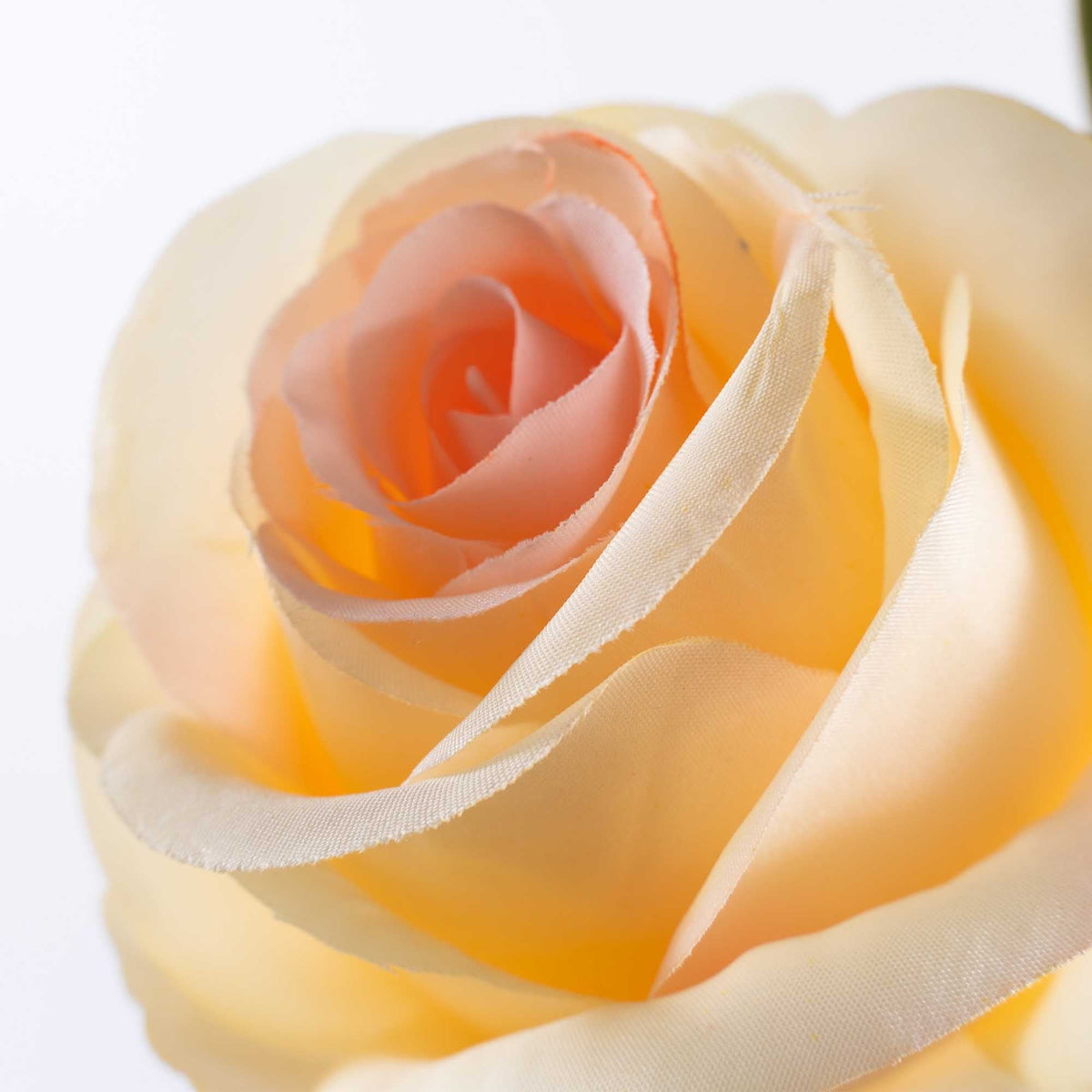 Faux Rose Branch Yellow and Pink