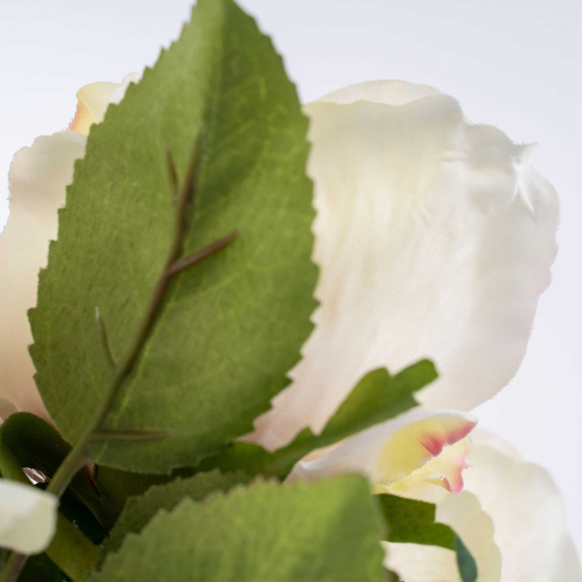 Artificial Cottage Rose Bouquet-Ivory
