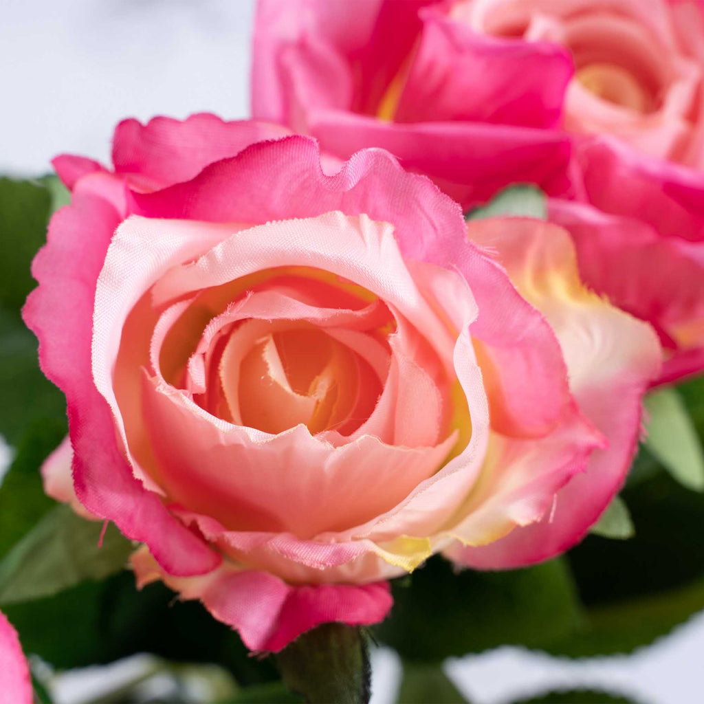 Artificial Deluxe Elegant Rose Bundle - Fuchsia/Pink