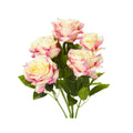 Artificial Deluxe Elegant Rose Bundle - Ivory/Pink