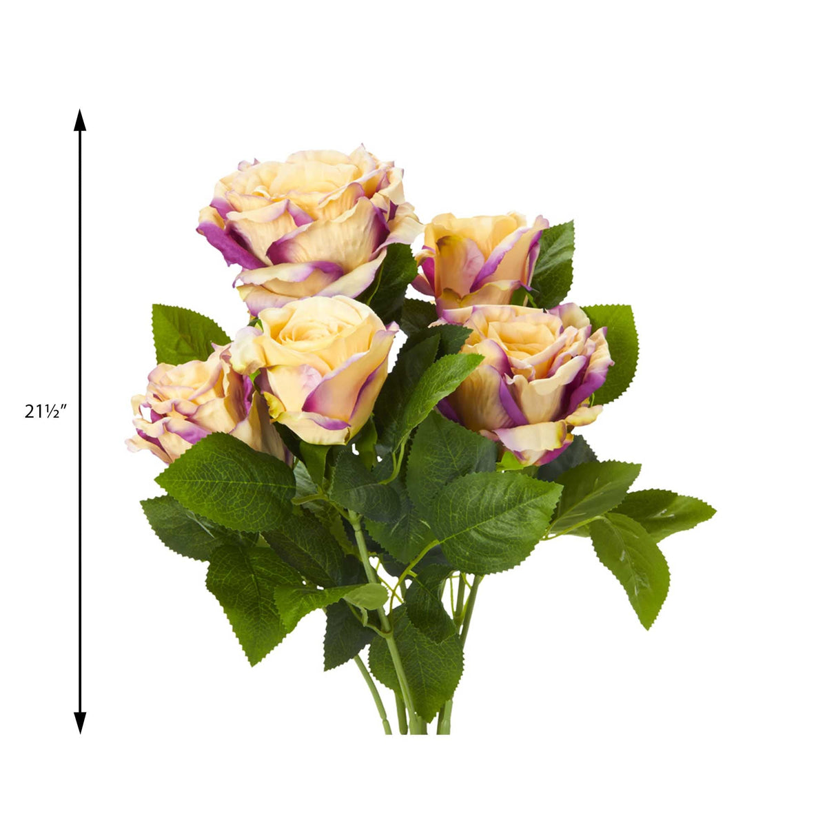 Artificial Deluxe Elegant Rose Bundle - Ivory/Pink