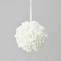 Foam Rose Pomander 8" - White