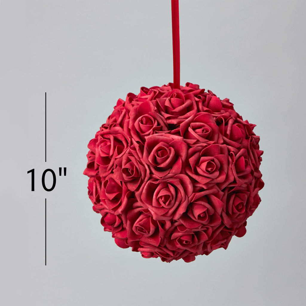 Foam Rose Pomander 10" - Red