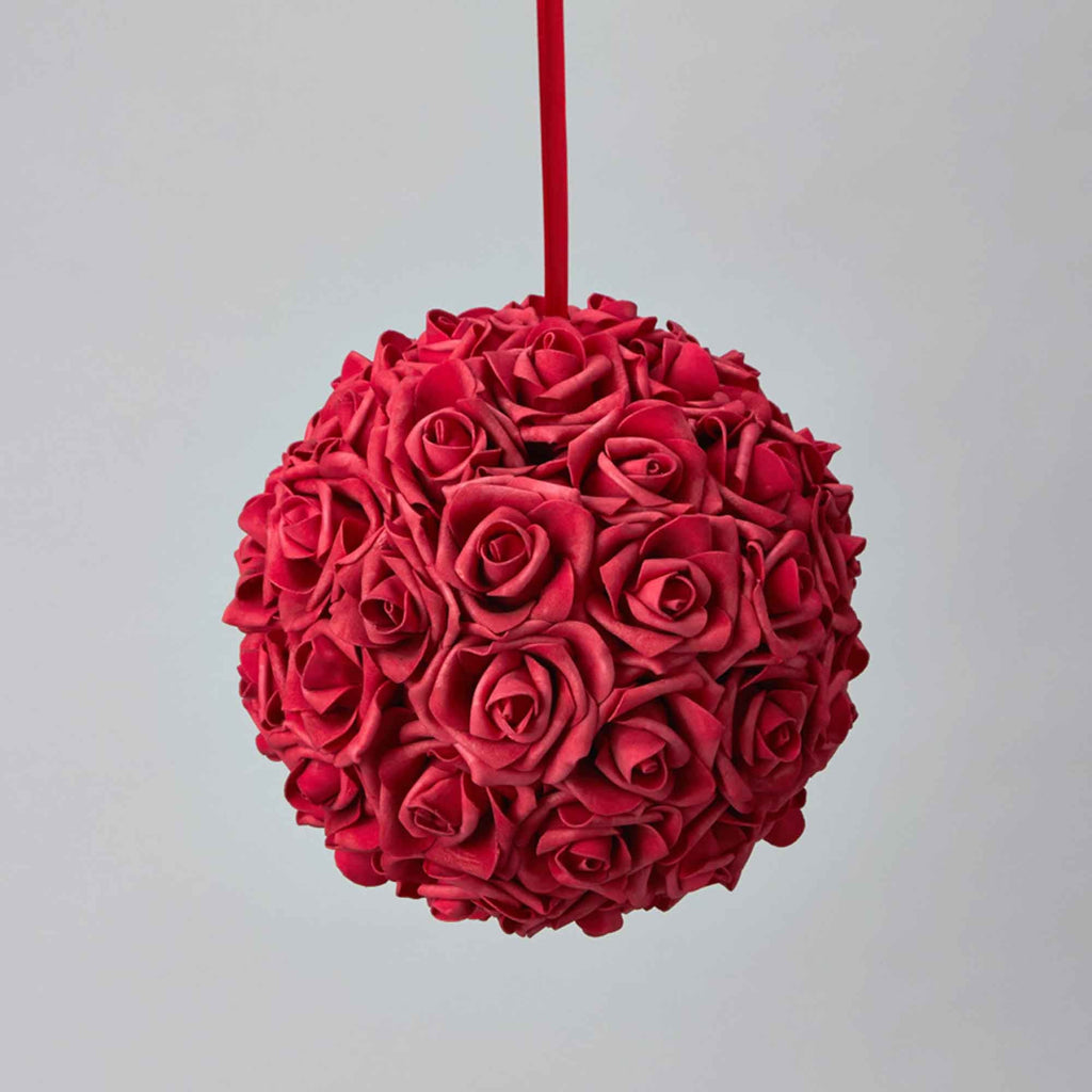 Foam Rose Pomander 10" - Red