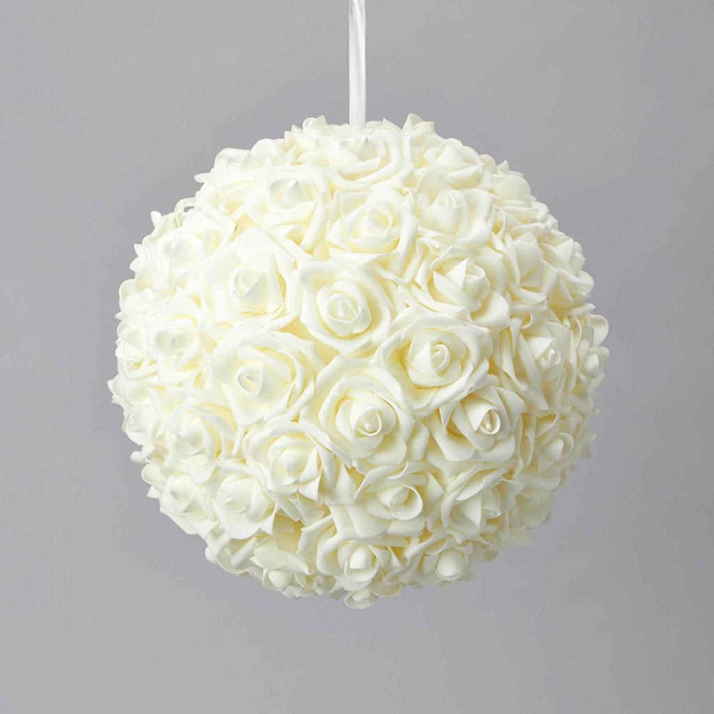 Foam Rose Pomander 12" - Ivory