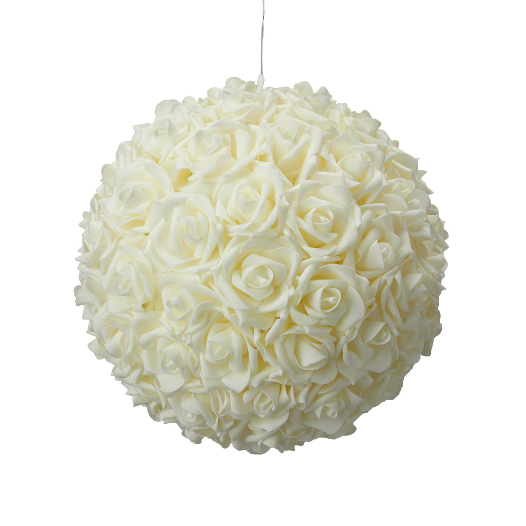Foam Rose Pomander 14" - Ivory