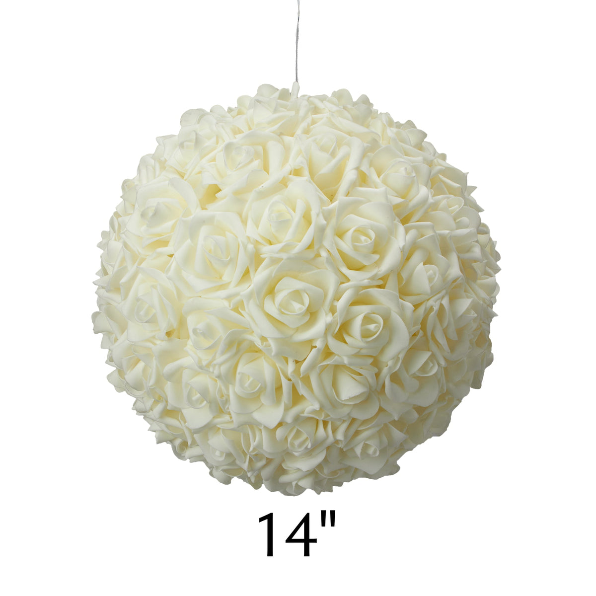 Foam Rose Pomander 14" - Ivory