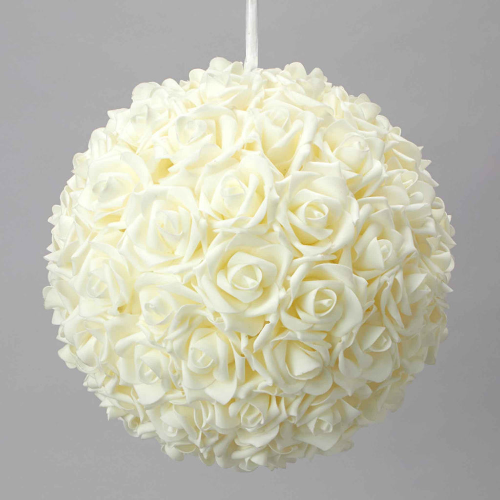Foam Rose Pomander 14" - Ivory