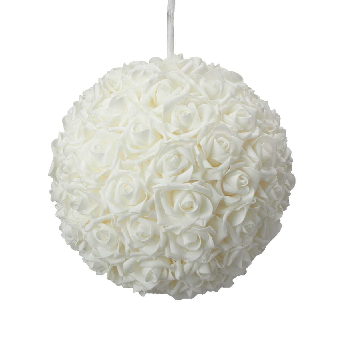 Foam Rose Pomander 14" - White