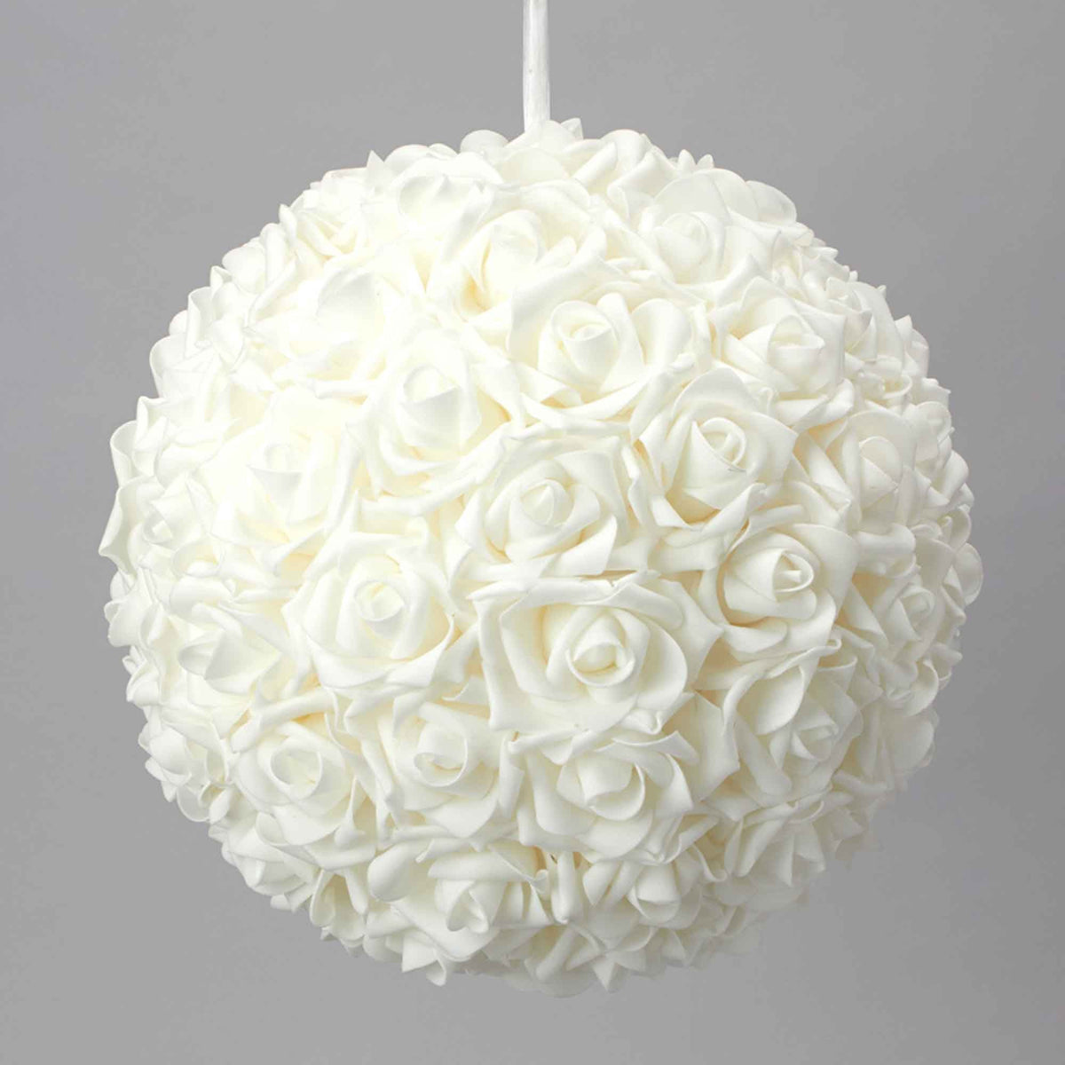 Foam Rose Pomander 14" - White