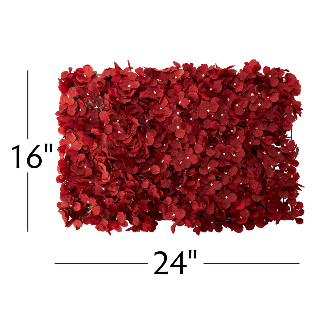 Artificial Hydrangea Mat - Burgundy