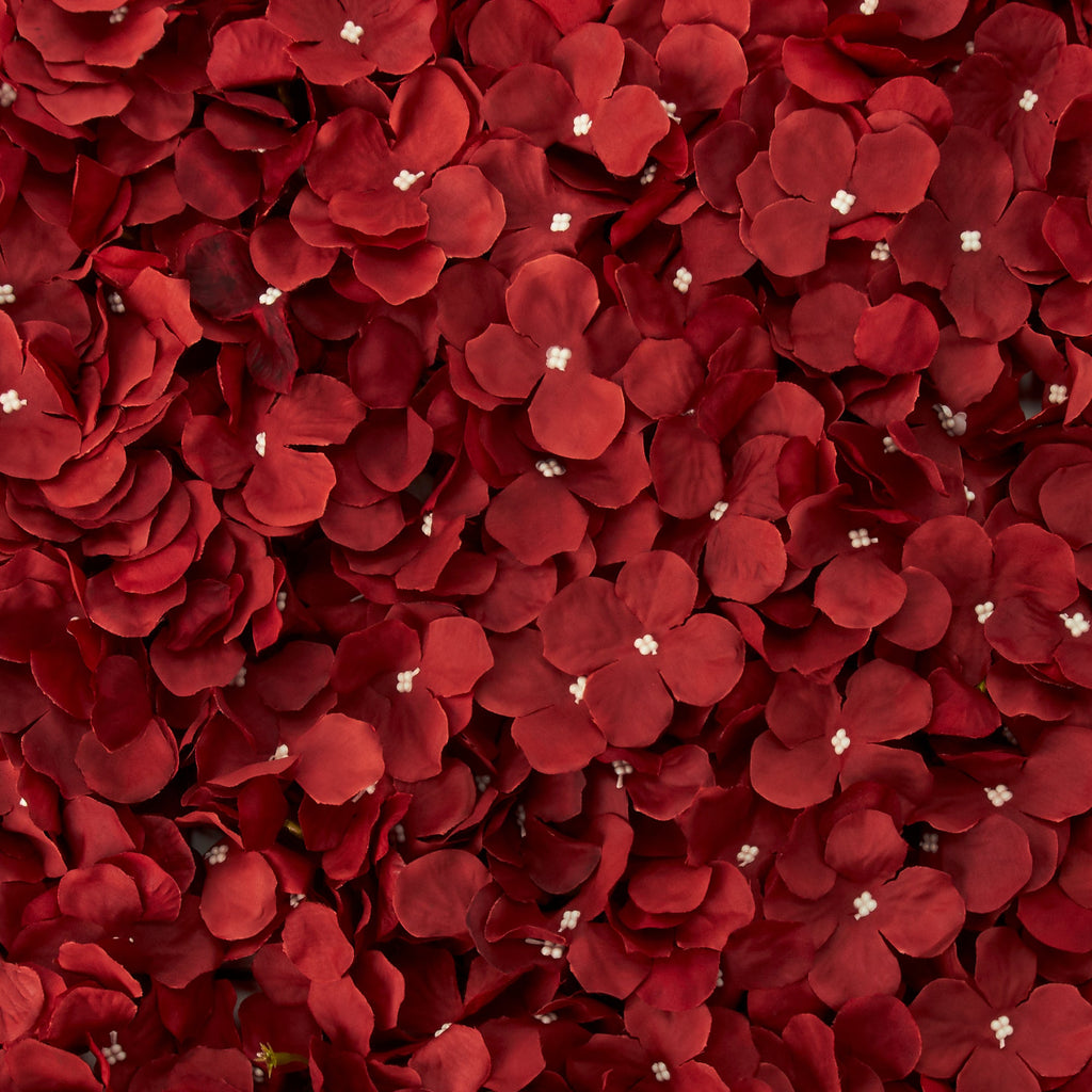 Artificial Hydrangea Mat - Burgundy