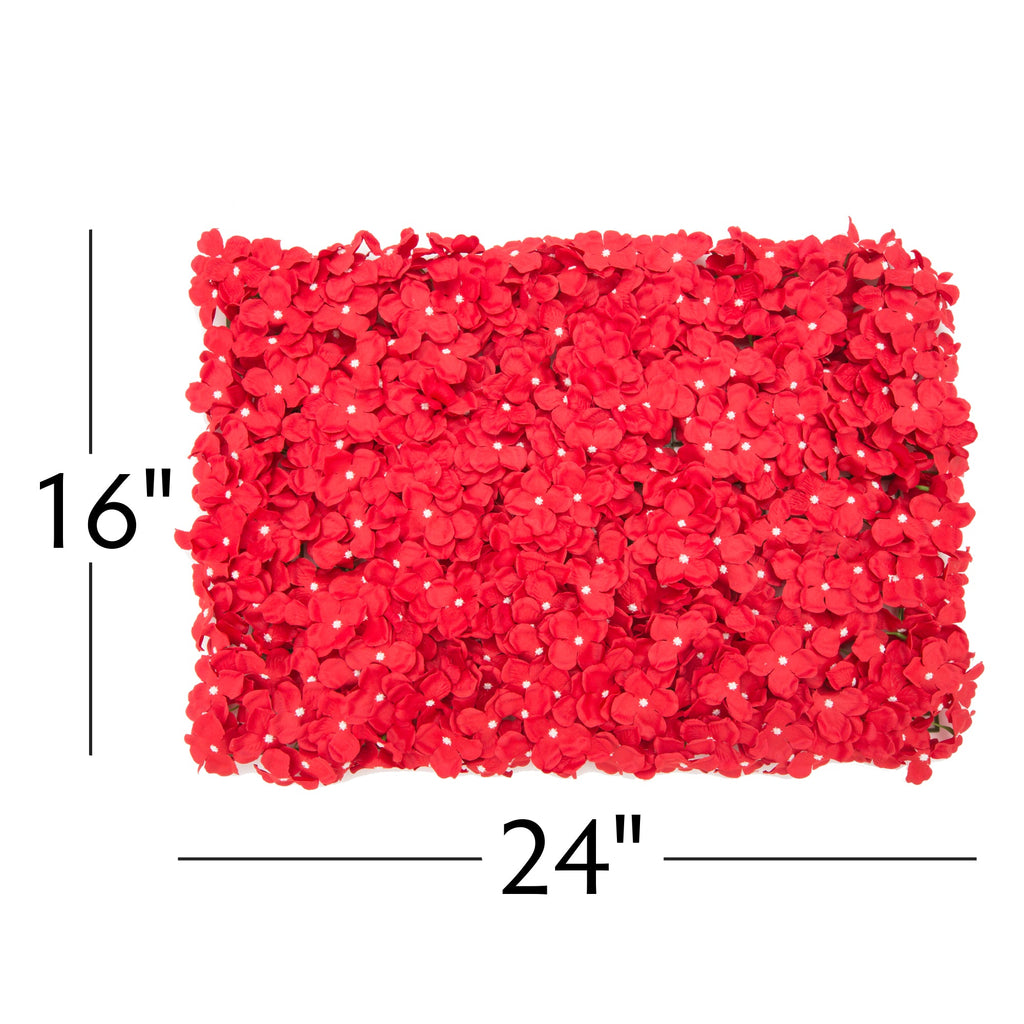 Artificial Hydrangea Mat - Red