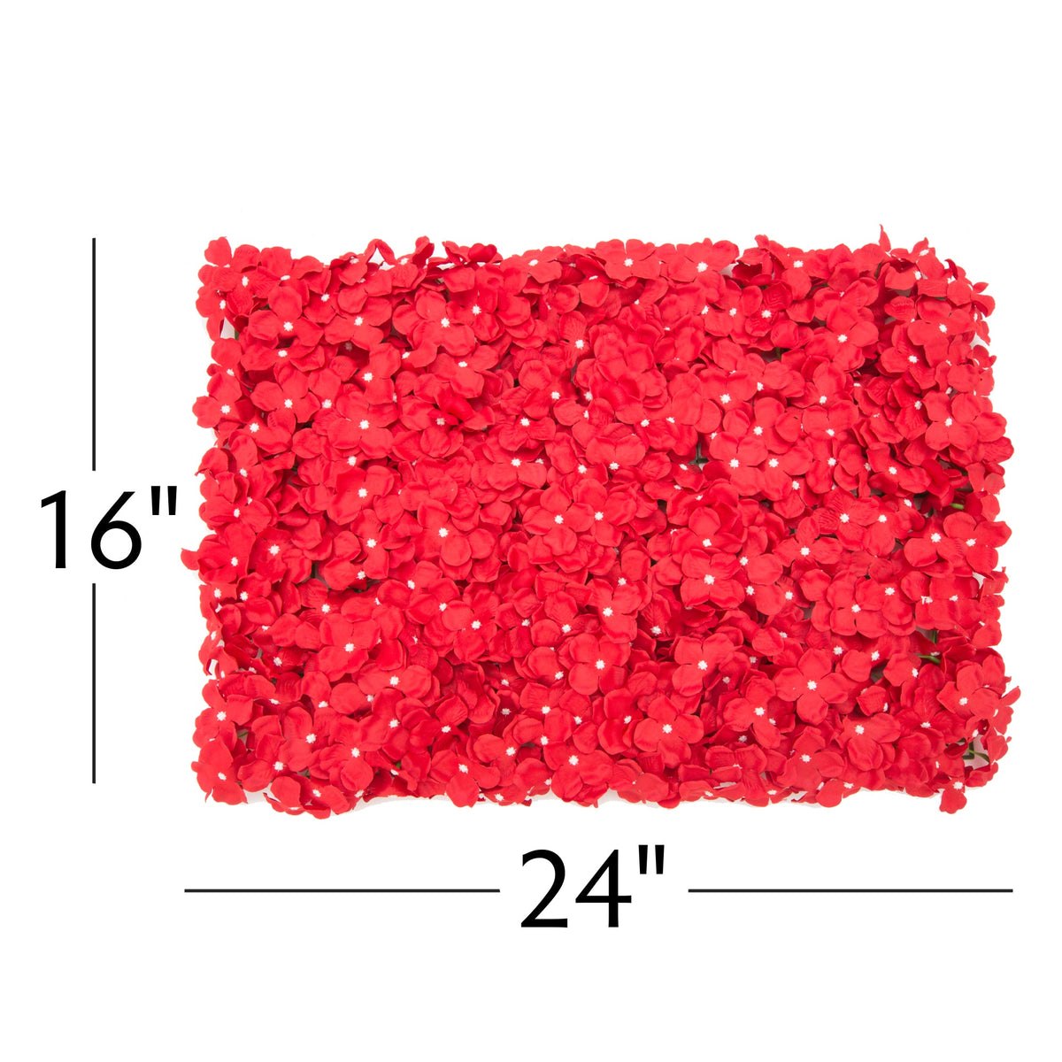 Artificial Hydrangea Mat - Red