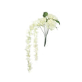Artificial Hydrangea and Wisteria Spray 36"  - White