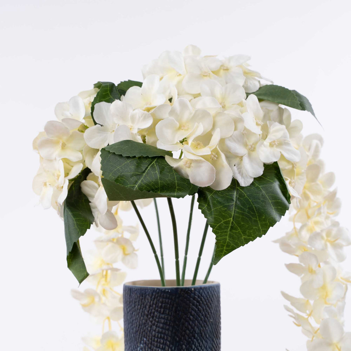 Artificial Hydrangea and Wisteria Spray 36"  - White