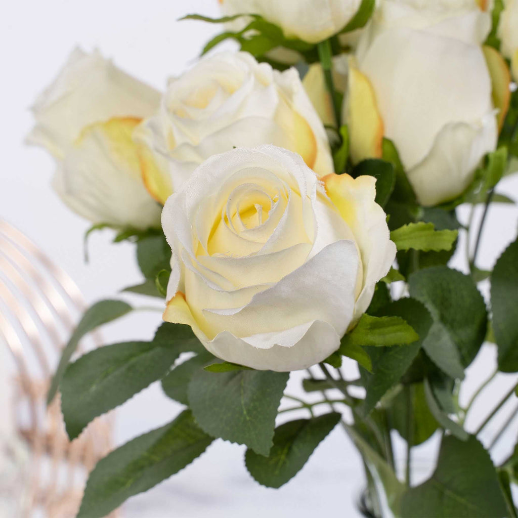 Artificial Rose Bundle - White
