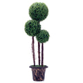 Artificial Triple Round Boxwood Tree - 48"