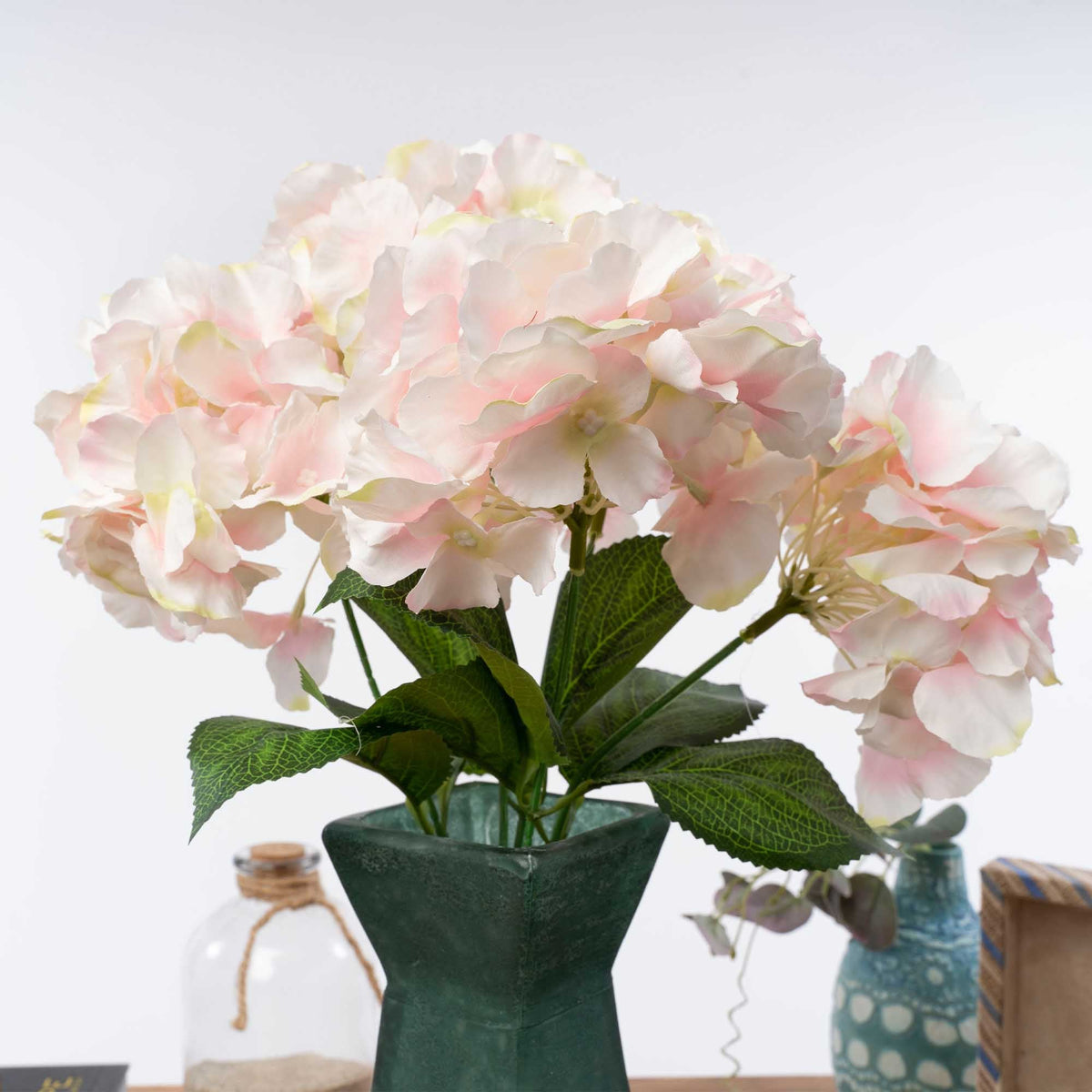 Artificial Hydrangea Bundle - Blush