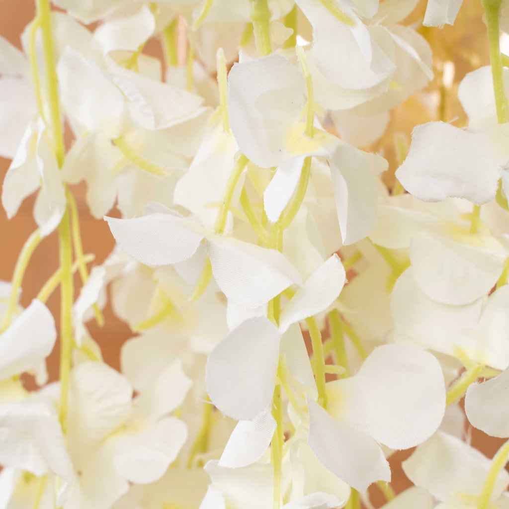 Artificial Wisteria Spray - Ivory