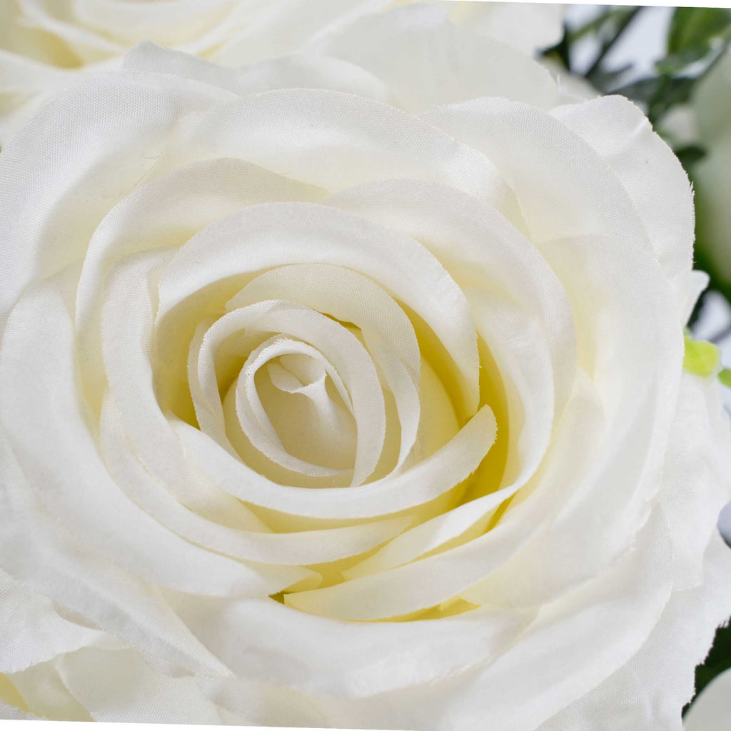 Economy Rose Bouquet White
