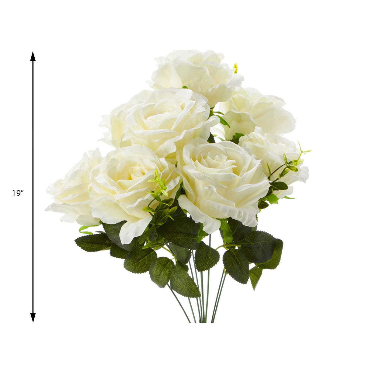 Economy Rose Bouquet White