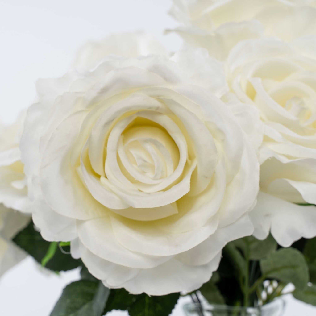 Economy Rose Bouquet White