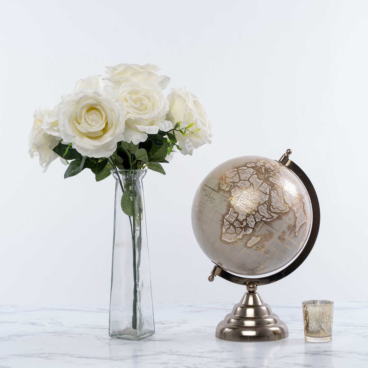 Economy Rose Bouquet White