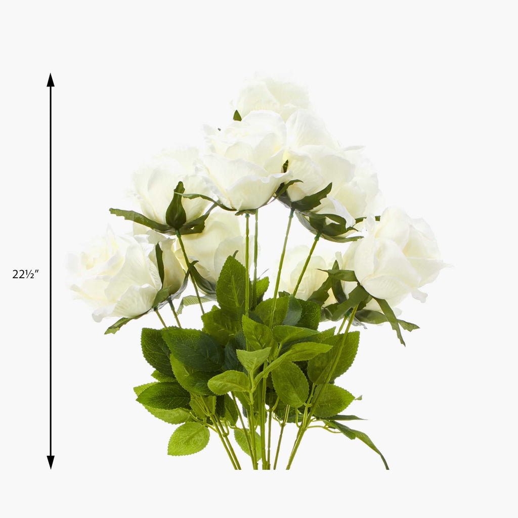 Artificial Rose Bundle - Ivory