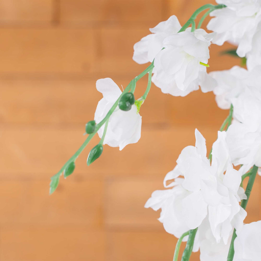 Artificial Hanging Flower Branch - White