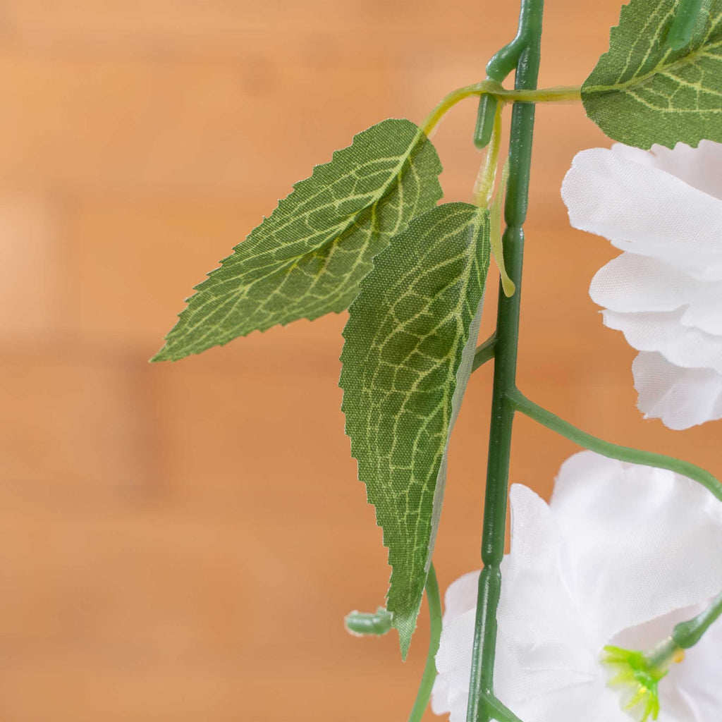 Artificial Hanging Flower Branch - White
