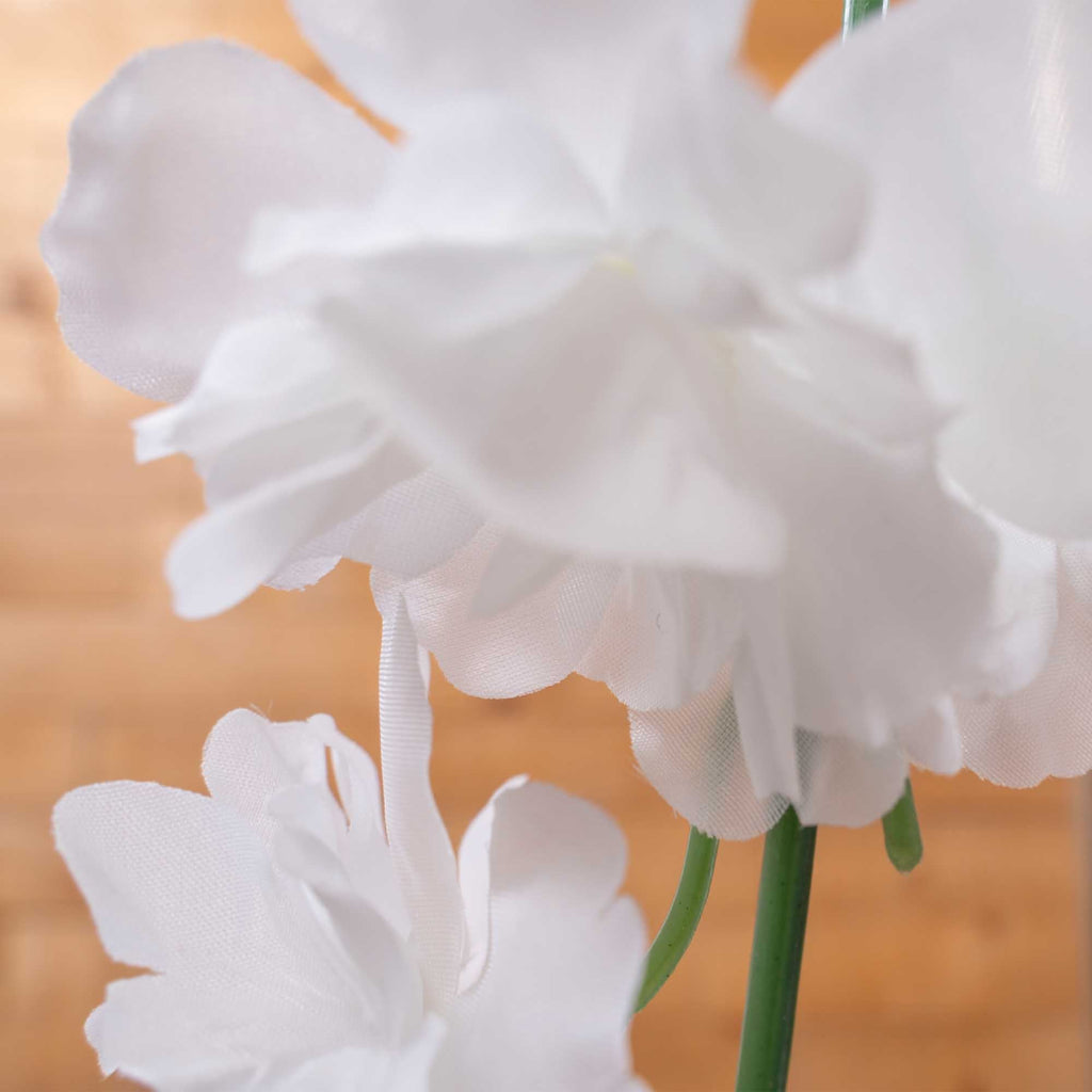 Artificial Hanging Flower Branch - White