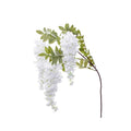 Artificial Wisteria Branch-White