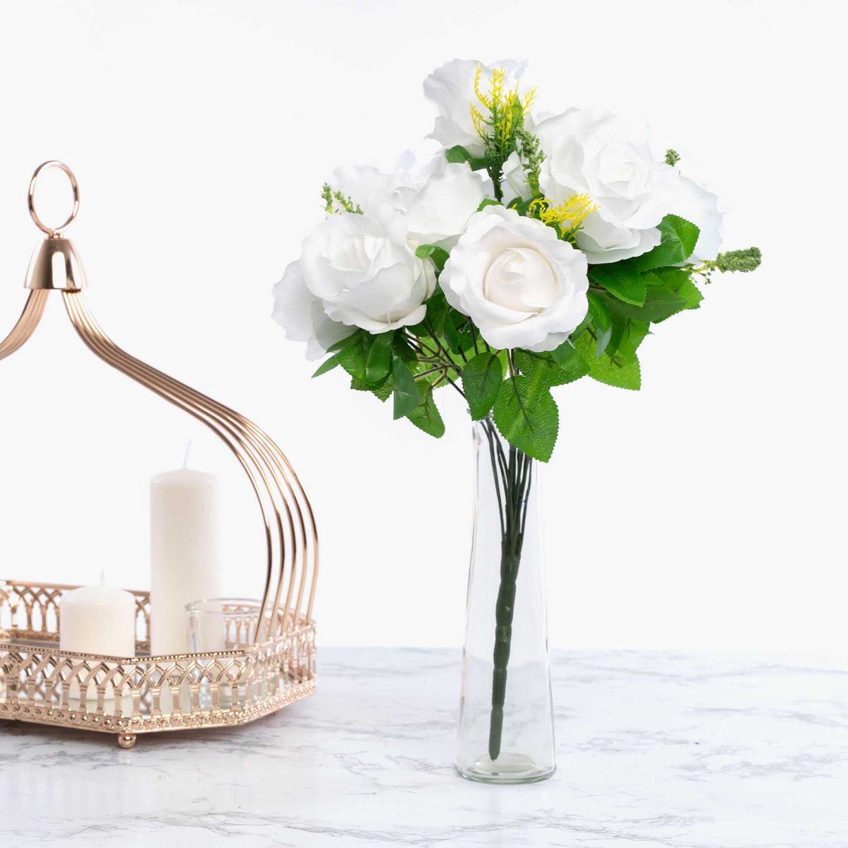 Artificial Rose Bouquet - 17 Inch