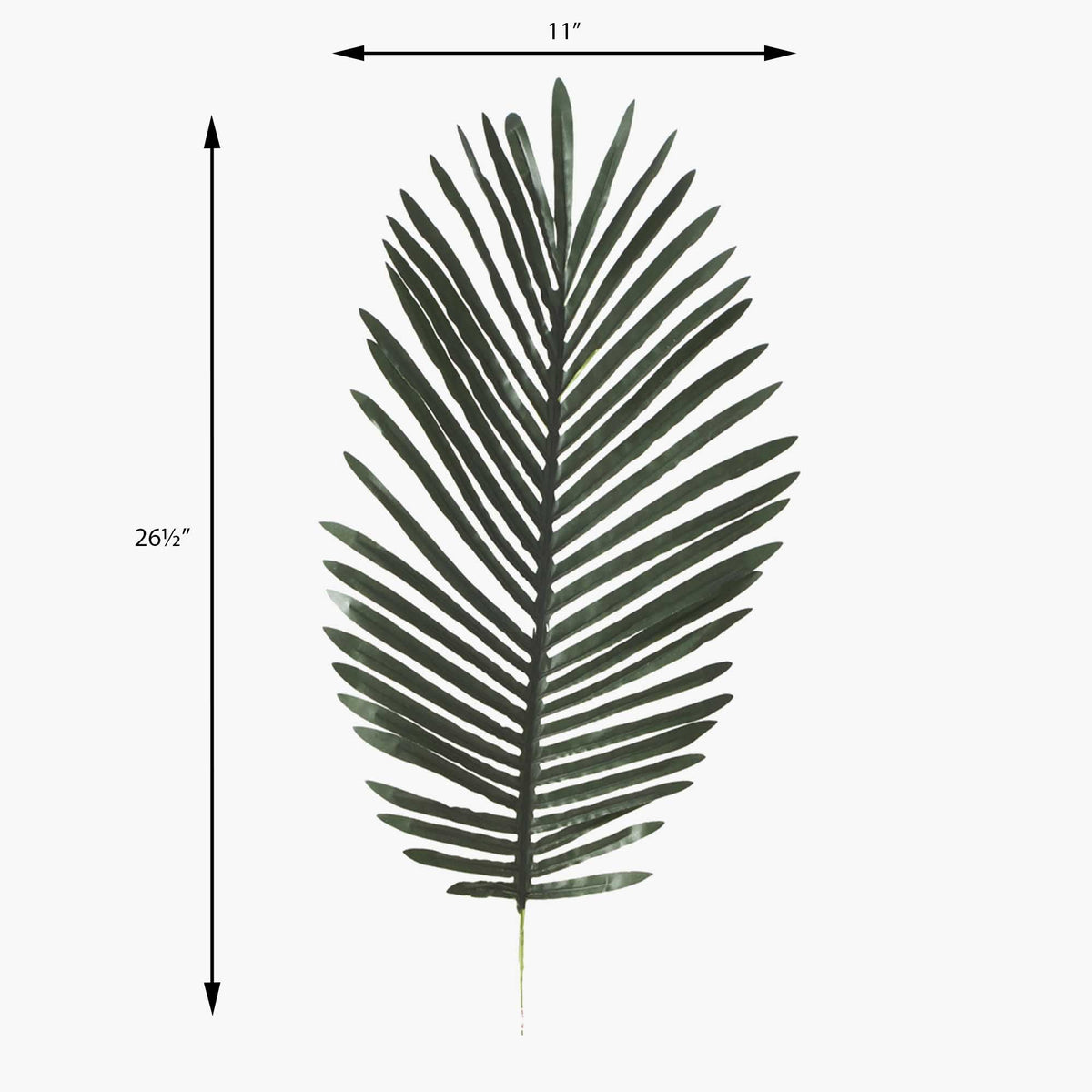 Artificial Feather Palm Leaves - 26.5 Inches - Set of 12