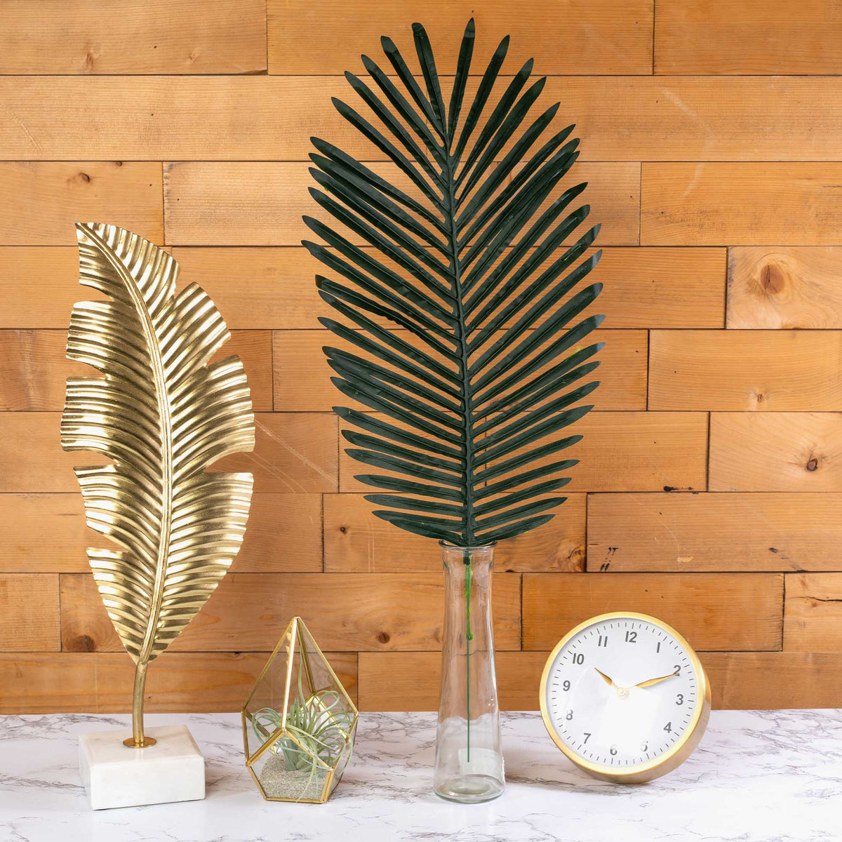 Artificial Feather Palm Leaves - 26.5 Inches - Set of 12